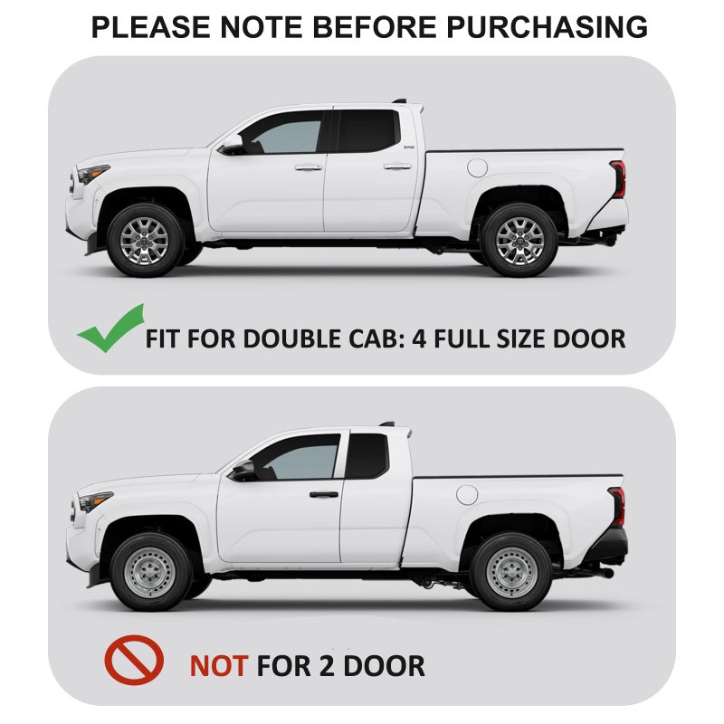 JKCOVER Premium Custom Liner Mat Compatible with 2024 2025 Toyota Tacoma(4th Gen) Double Cab Accessories Center Console, Door Pocket and Cup Holder 14Pcs(Gray,Patented Design) - Image 2